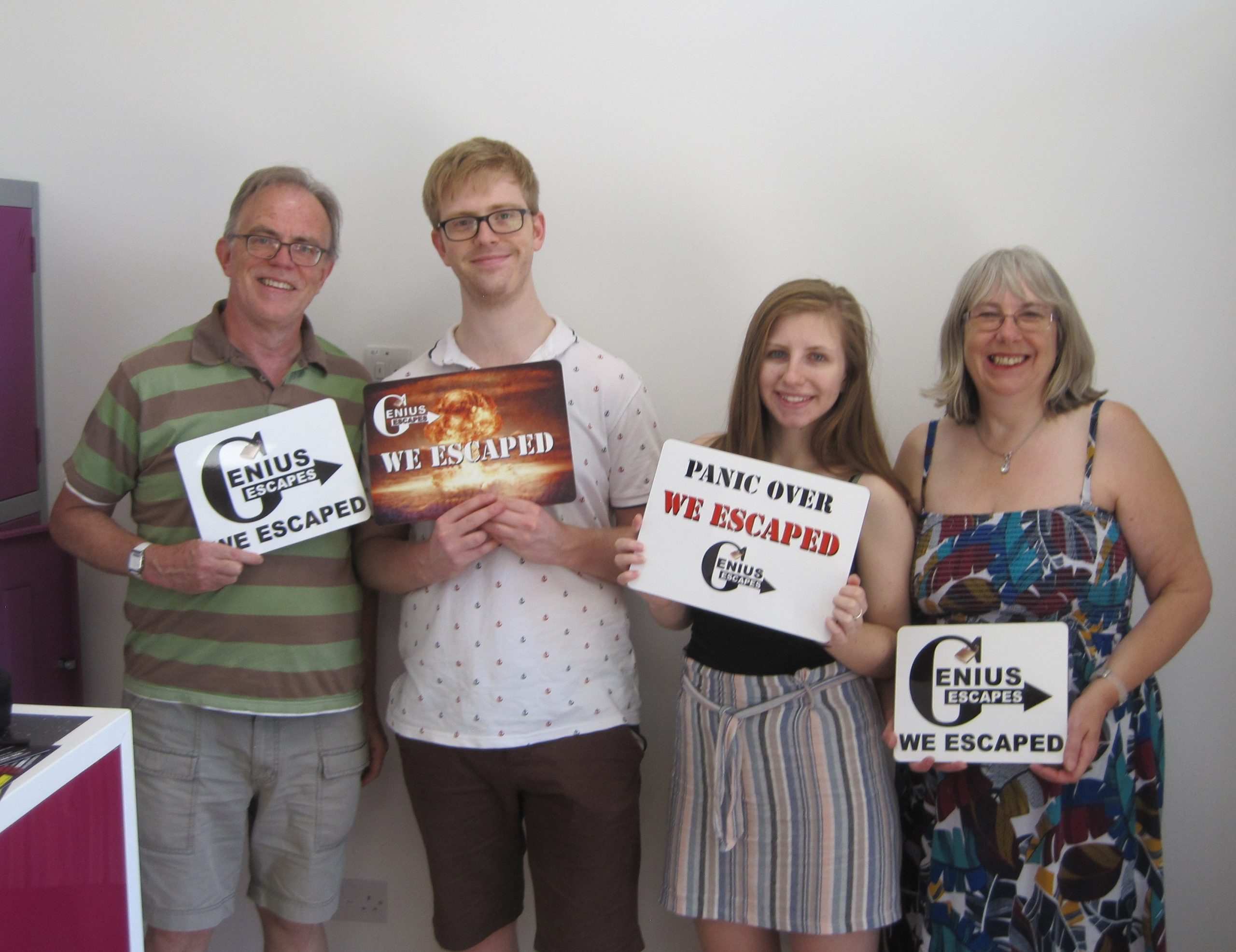 Winning team at Genius Escapes