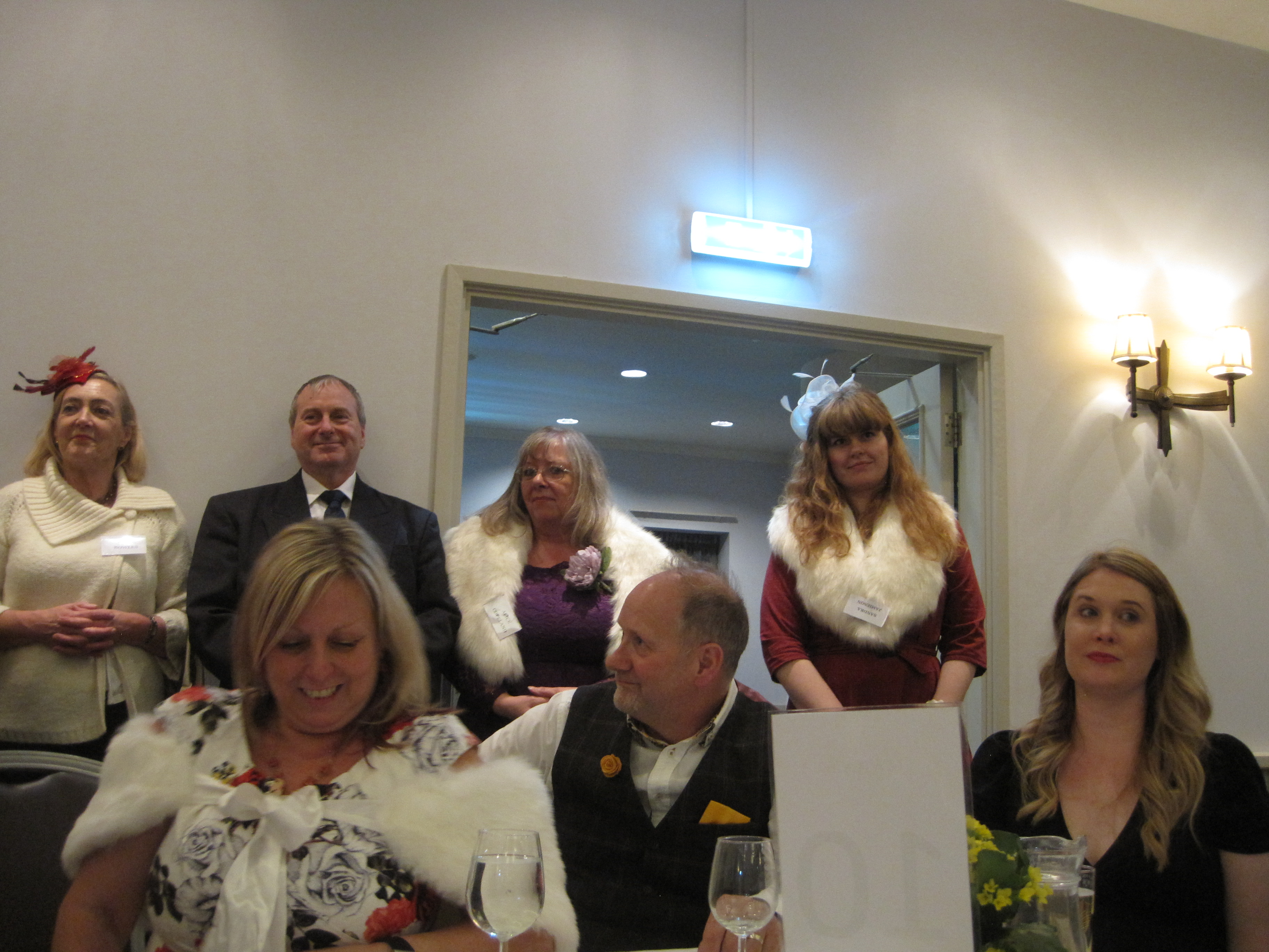 Some of the suspects at Murder 57 mystery