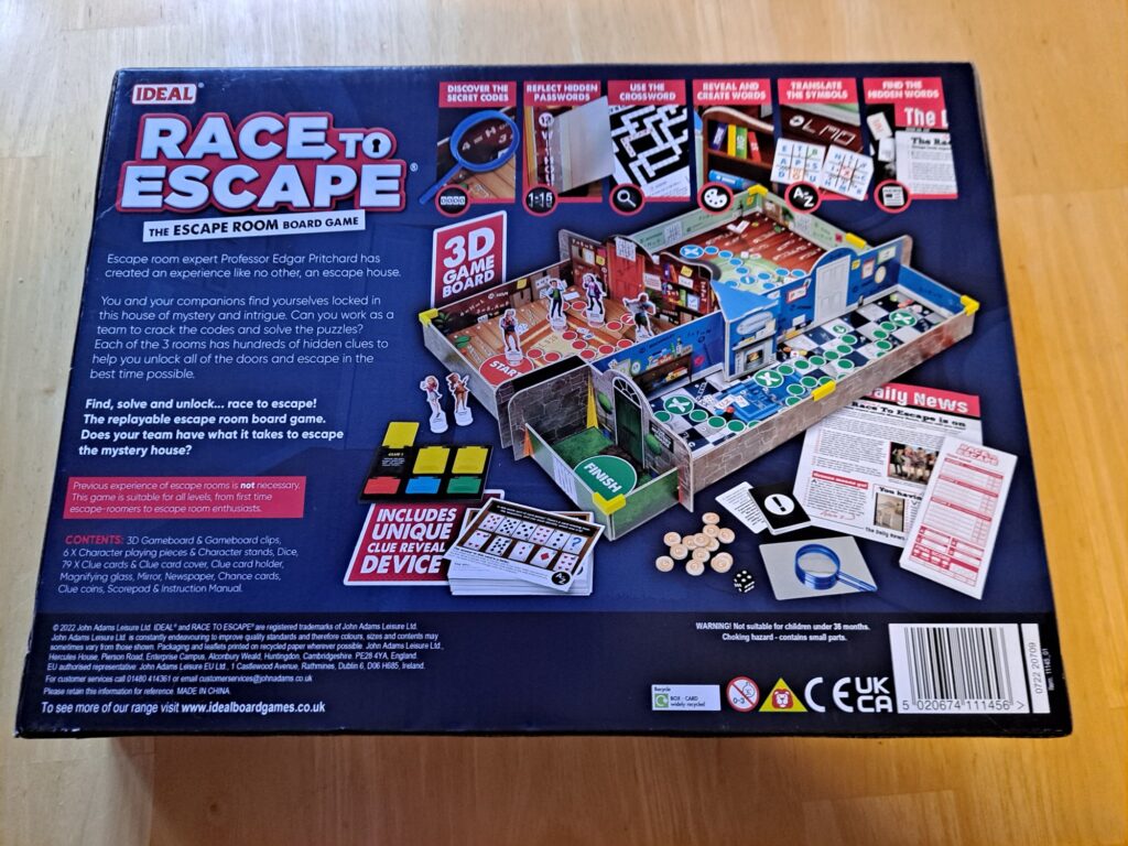 Race to Escape Board Game